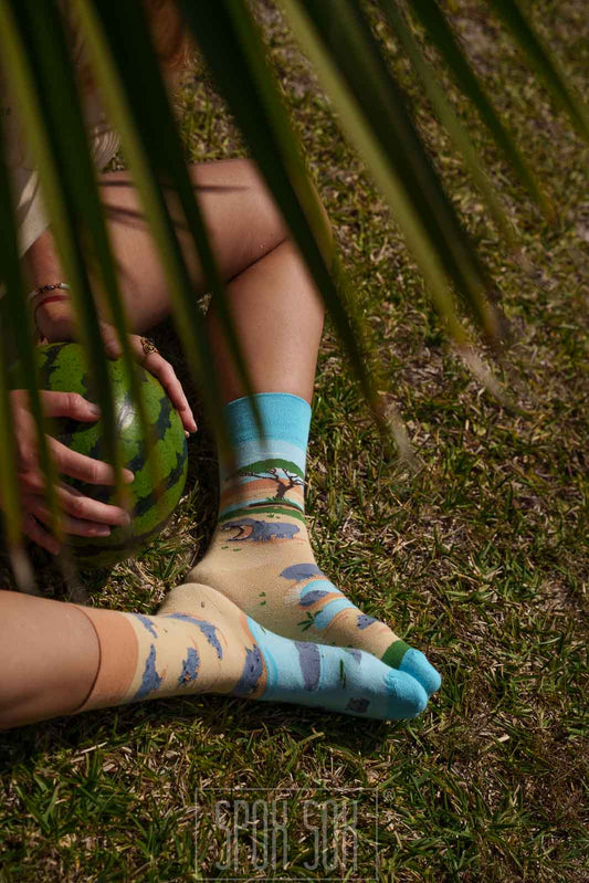 Socken Nilpferd - bunt & besonders
