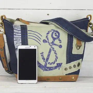 Küstenliebe - Upcycling Jeanstasche