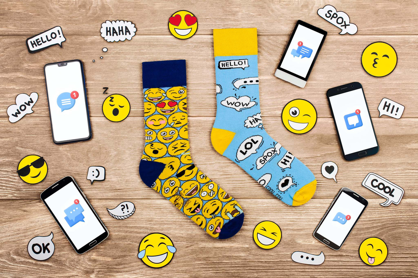 Socken Emojis - bunt & besonders
