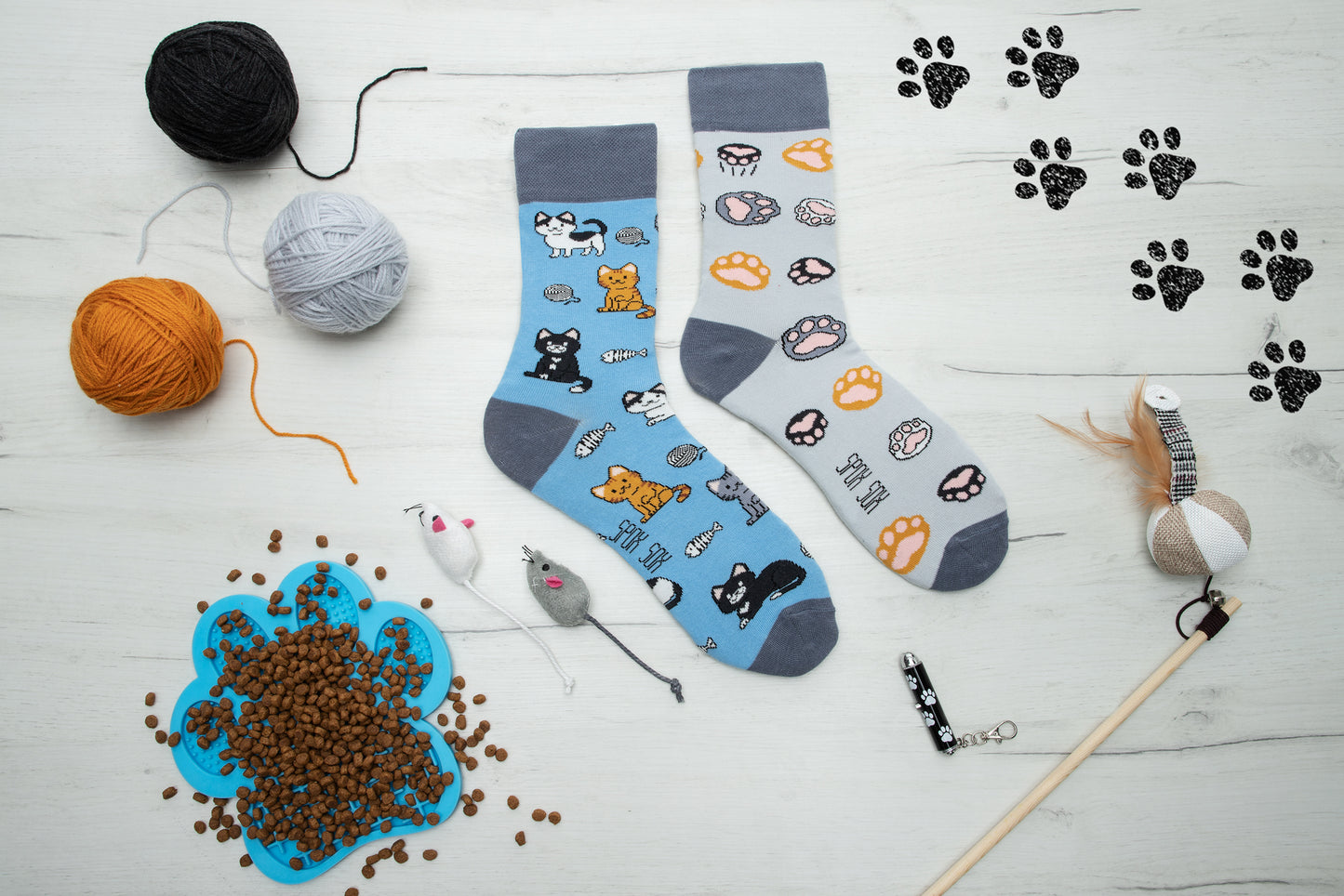 Socken Katzen - bunt & besonders