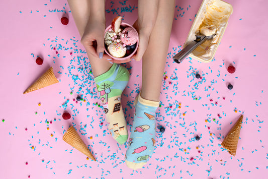 Sneakersocken Eiscreme - bunt & besonders