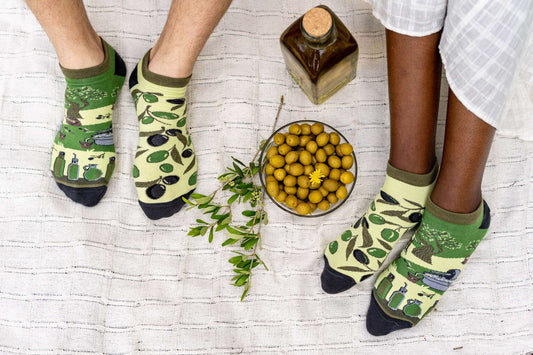 Sneakersocken Oliven - bunt & besonders