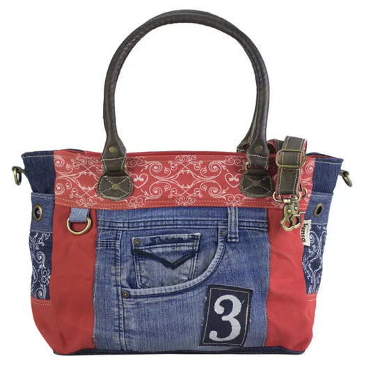 Lieblingsbegleiter XXL - Upcycling Jeanstasche