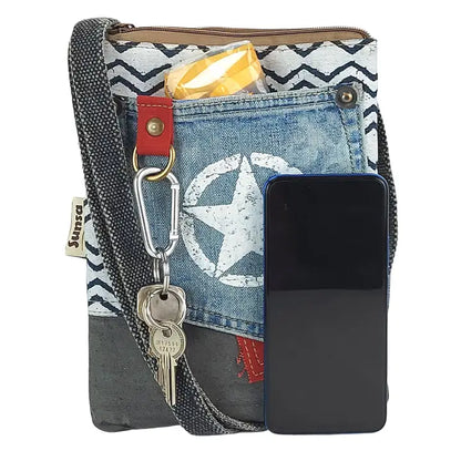 Sternenglück - Upcycling Jeanstasche
