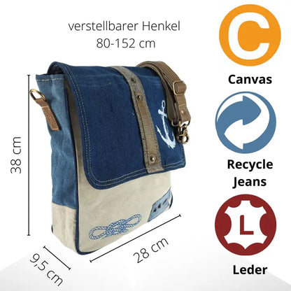 Ankerplatz - Upcycling Jeanstasche