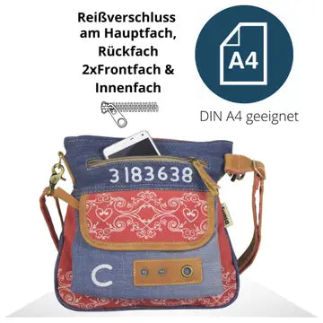 Herzenswege - Upcycling Jeanstasche