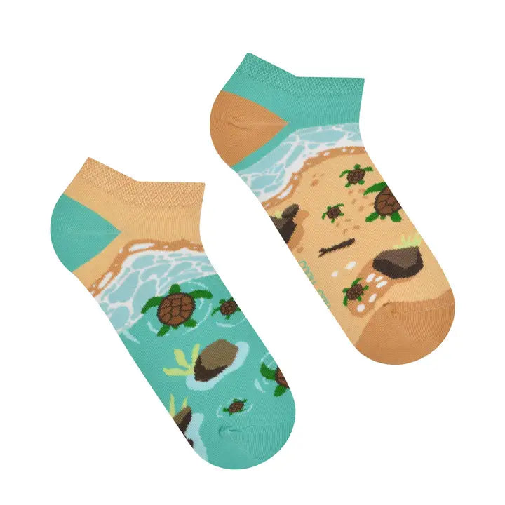 Sneakersocken Schildkrötenstrand - bunt & besonders