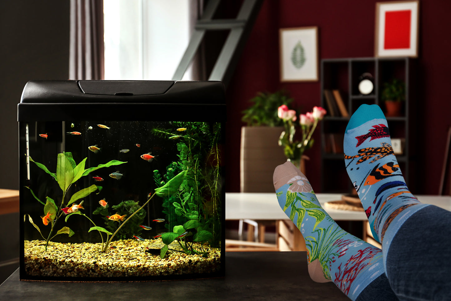 Socken Aquarium - bunt & verspielt