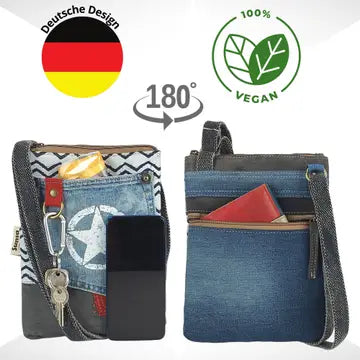 Sternenglück - Upcycling Jeanstasche