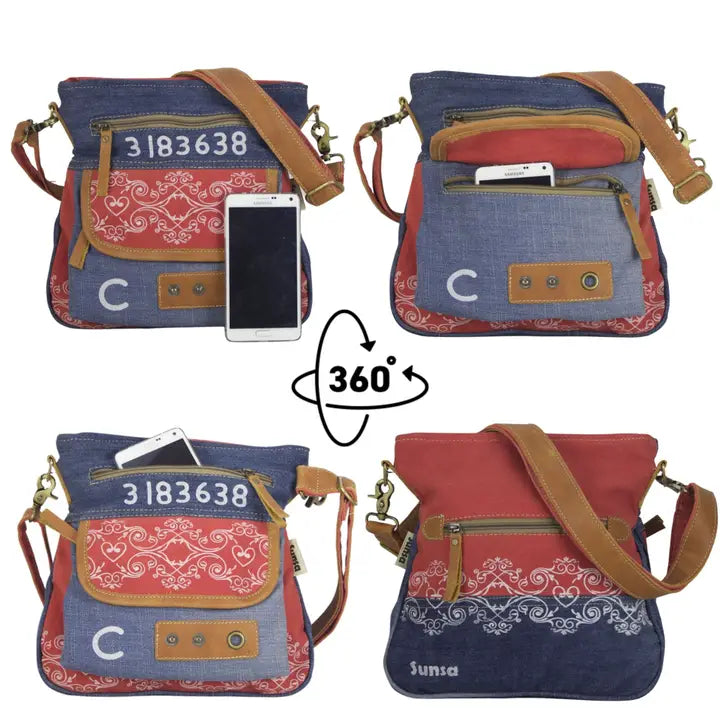Herzenswege - Upcycling Jeanstasche