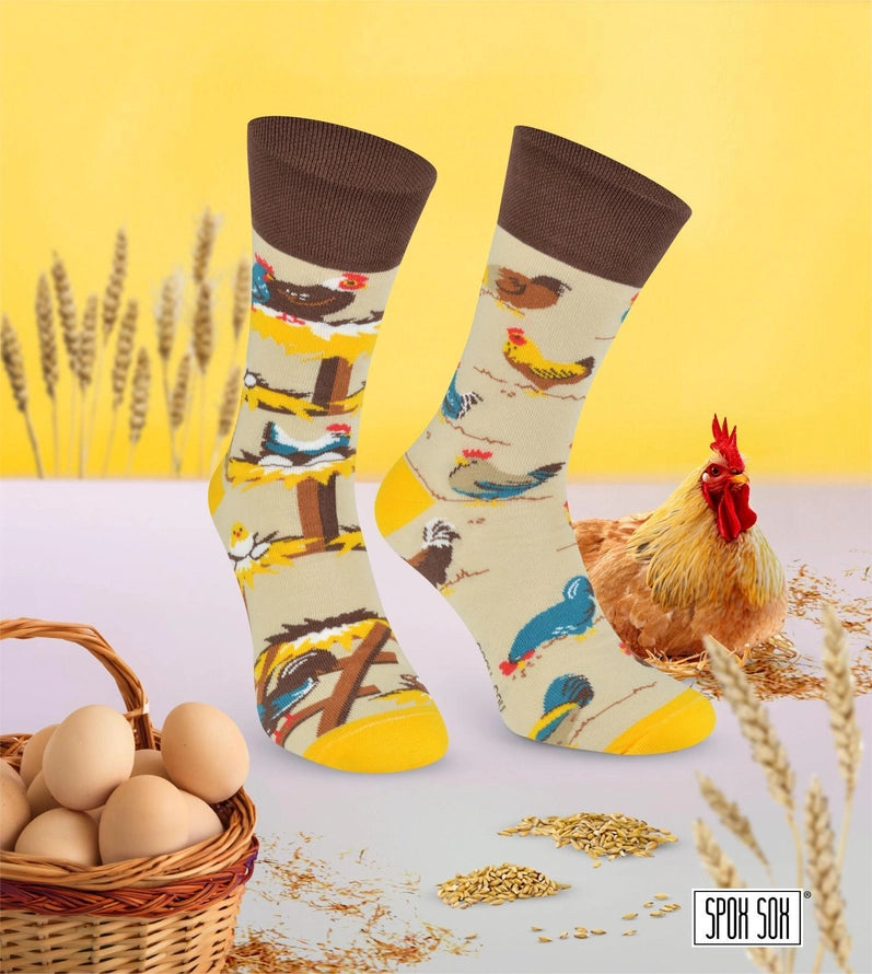 Socken Hühner - bunt & frech