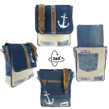 Ankerplatz - Upcycling Jeanstasche