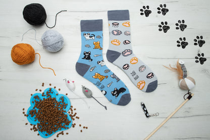 Socken Katzen - bunt & besonders