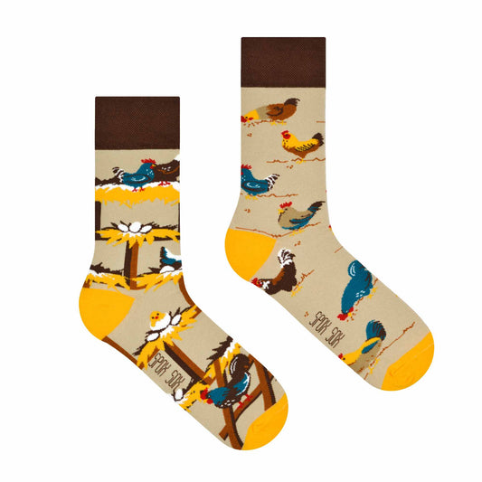 Socken Hühner - bunt & frech