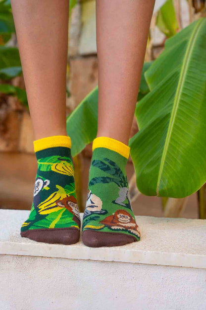 Sneakersocken Affen - bunt & besonders