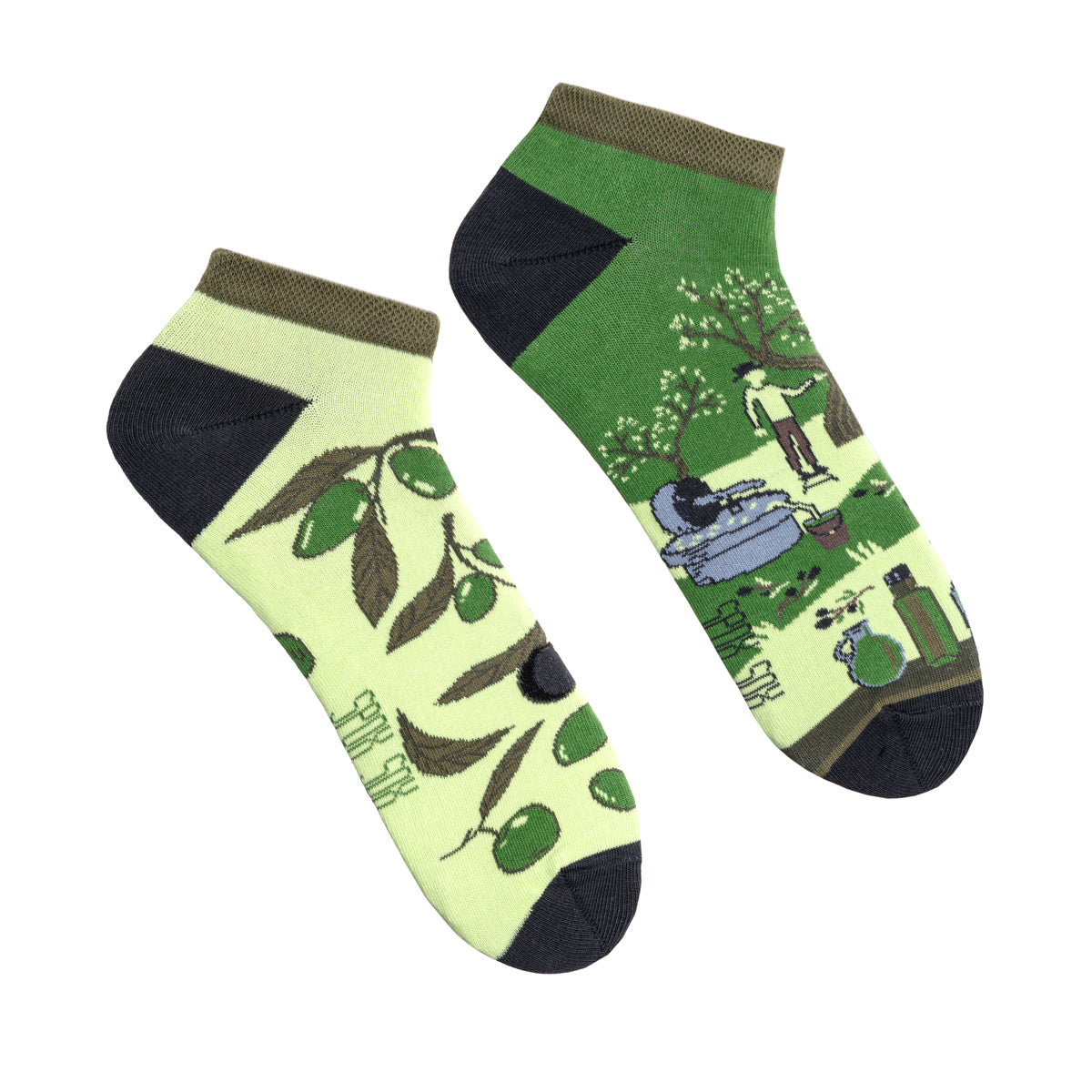 Sneakersocken Oliven - bunt & besonders