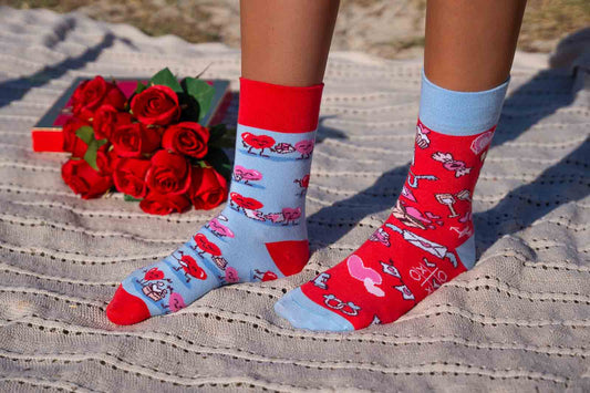 Socken Herzen - bunt & besonders