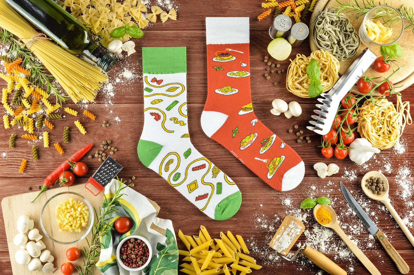 Socken Pasta La Vista - bunt & besonders