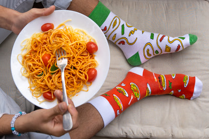 Socken Pasta La Vista - bunt & besonders